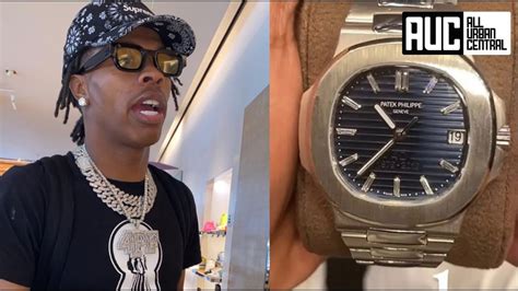 fake watch lil baby|lil baby patek philippe watch.